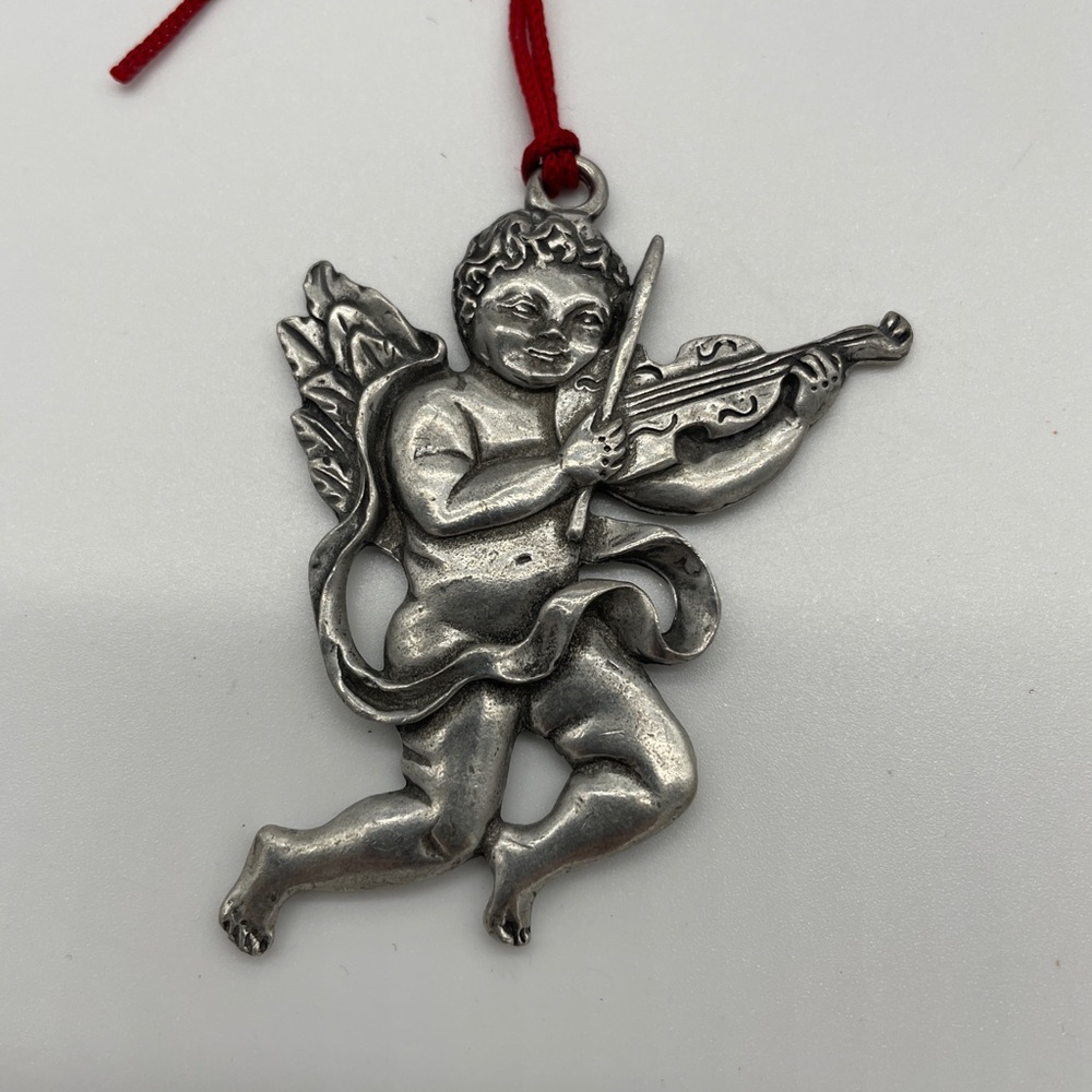 Vintage seagull pewter Angel ornament